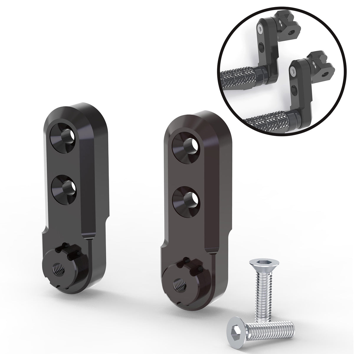Adaptadores de descenso de 40 mm para estriberas delanteras y traseras