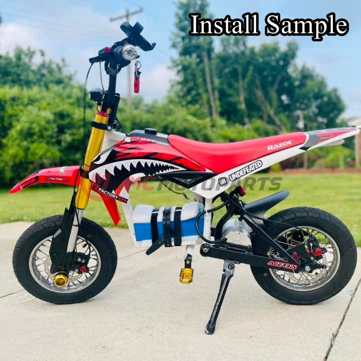 Fit Razor SX125 SX350 SX500 Touring 40mm 1.5 inch Adjustable Extended Extension Lowering Lower Front Foot Pegs Footpegs Electric Dirt Bike MC Motoparts