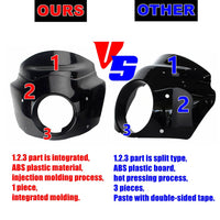 2017-2025 Harley Road King Special Classic Custom FLHR FLHRXS FLHRC FLHRS Headlight Fairing w/ Windshield Club Style Front Fairing - pazoma