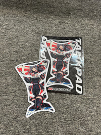 Custom Motorcycle Gas Tank Pad Protector Anti-Slip Fish Bone Shield - Upload Your Photo Image to create your unique TANK PAD