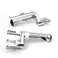 {Avant} Compatible avec Aprilia Shiver 900 SL750 Tuono V4R Repose-pieds réglables de 25 mm.