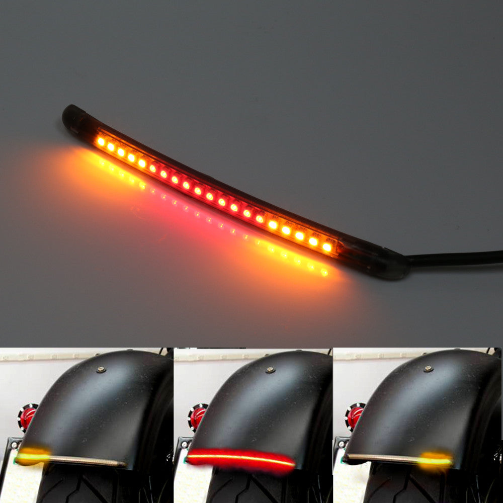 15cm AMP-Z Rear LED Turn Signal Brake Light Strip - Smoke Cover