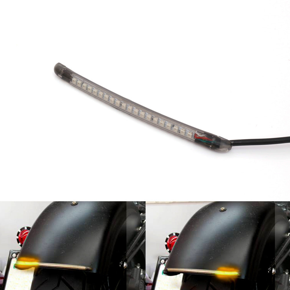 15cm AMP-Z Rear LED Turn Signal Brake Light Strip - Smoke Cover