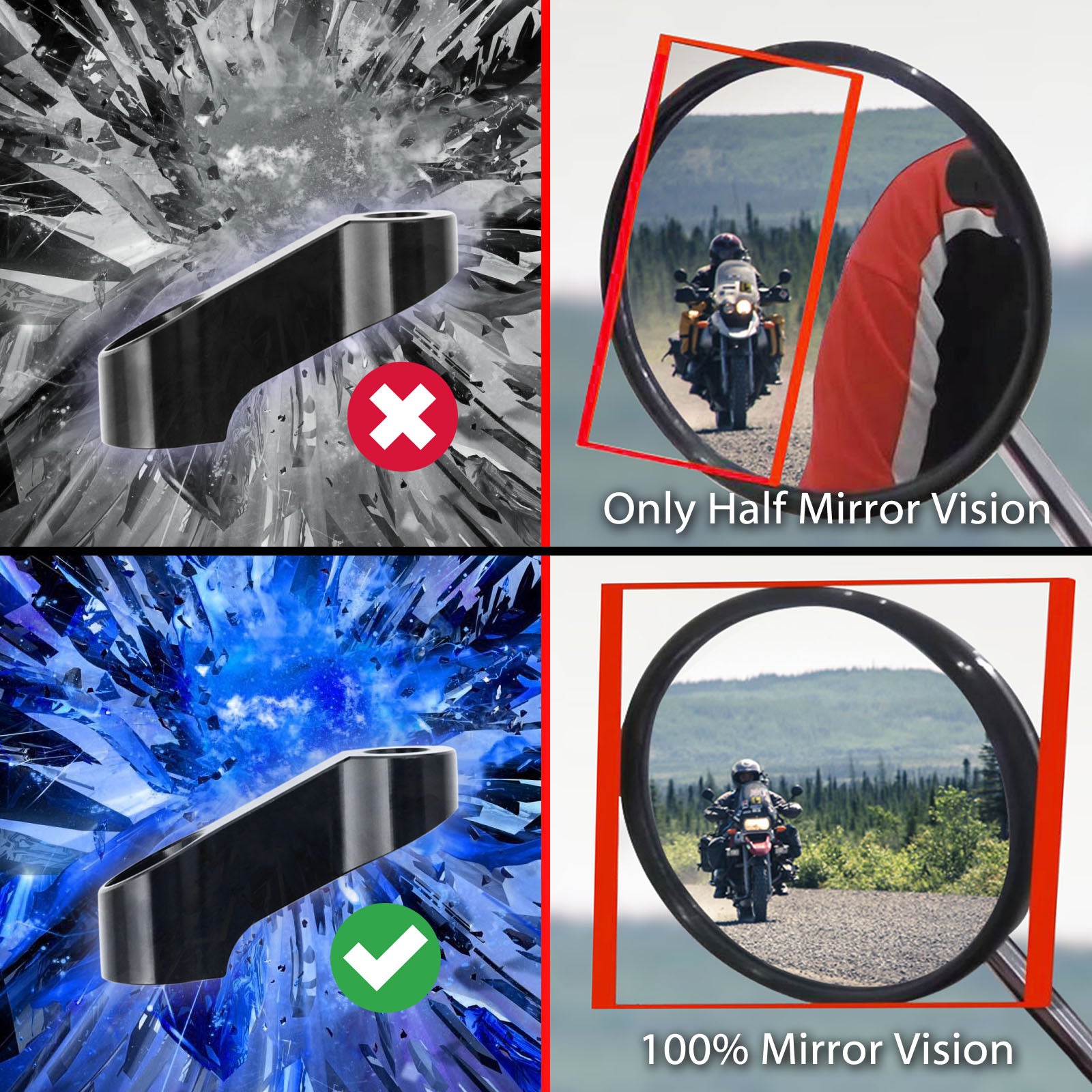 Extensor y elevador de espejo retrovisor para Suzuki SV650 B-King Intruder 800