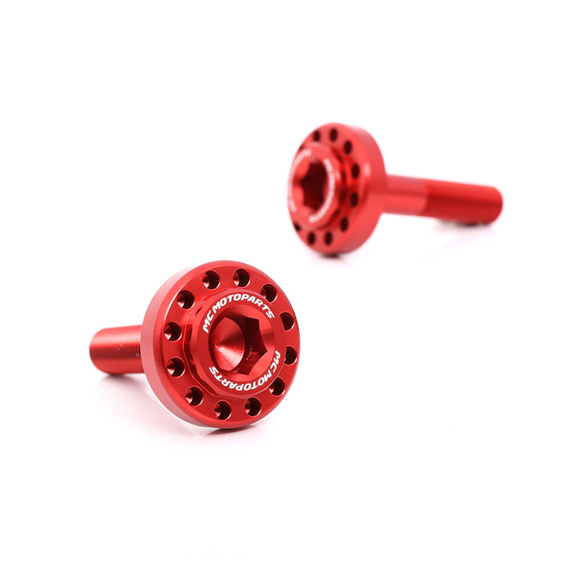 RED CNC Anodized Rearset Frame Caps For Ducati HYPERMOTARD 796 2010-2012 - MC Motoparts