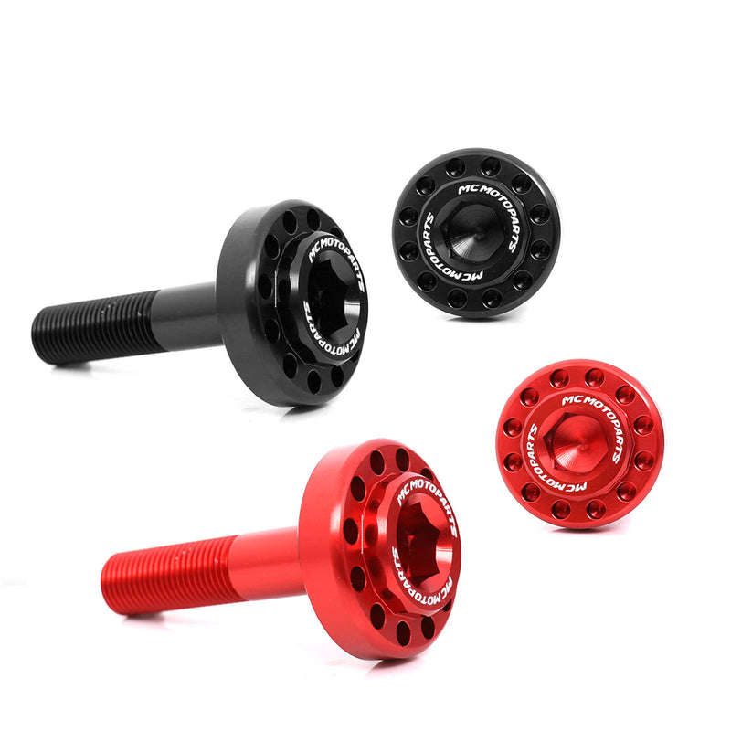 RED CNC Anodized Rearset Frame Caps For Ducati HYPERMOTARD 796 2010-2012 - MC Motoparts