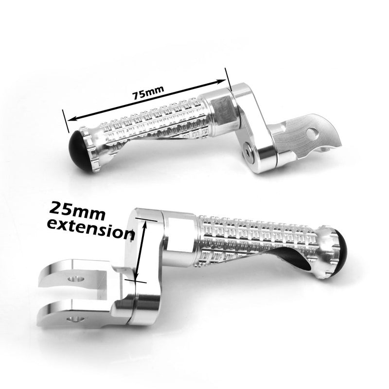 {Front}  Fits Triumph Trident 660 Scrambler 1200 M-PRO 25mm Adjustable Foot Pegs