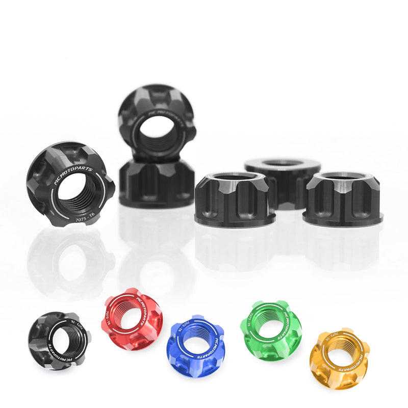 Fit Honda CBF125 VFR800 XLR125R SPOKE6 Billet M8 Rear Sprocket Nuts - MC Motoparts