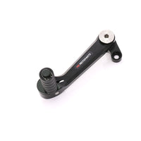 Black CNC shift lever for Ducati Monster 821 1200 S 2015-2018 by MC Motoparts with bolt, designed for precise gear shifting.