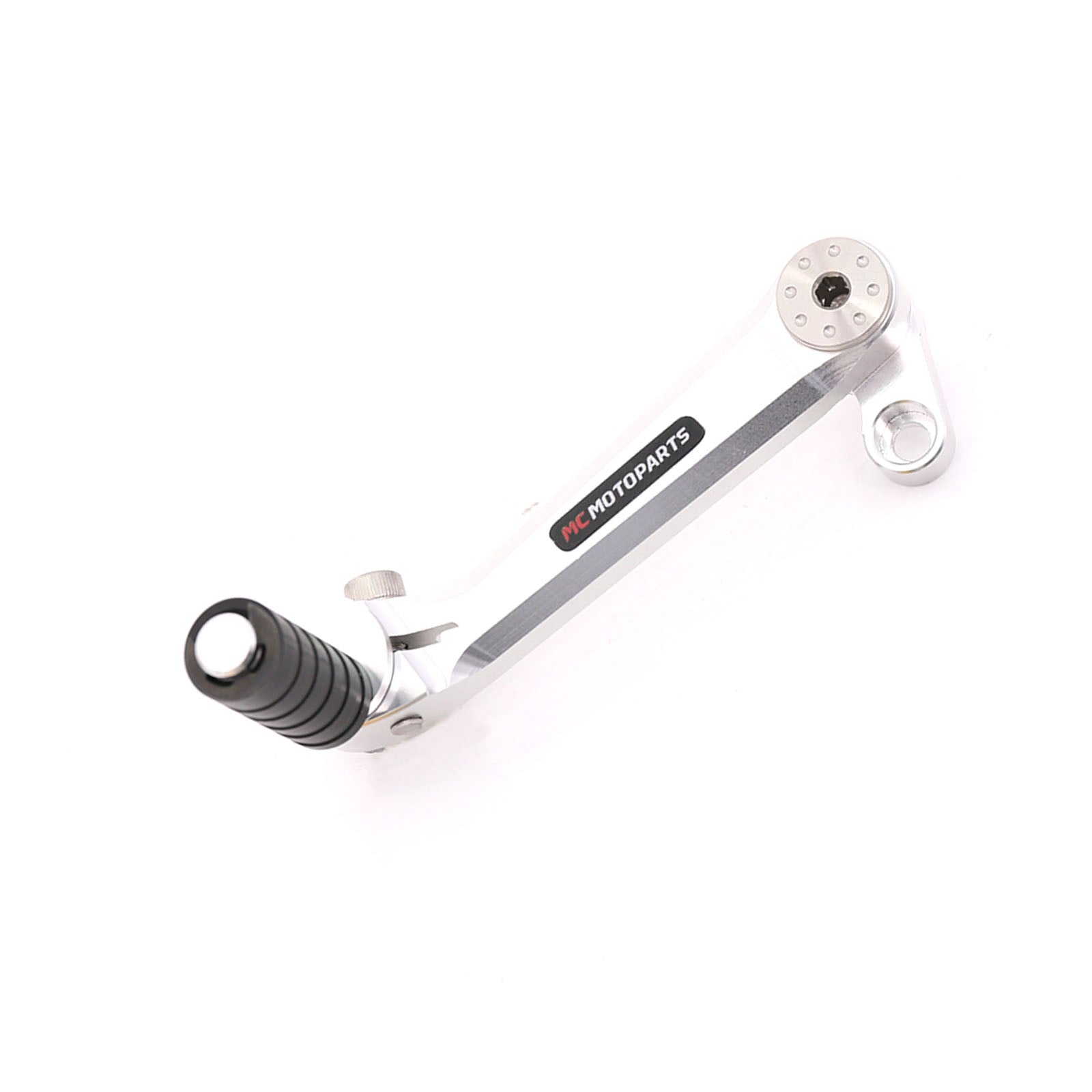 Black CNC shift lever for Ducati Monster 821 1200 S 2015-2018 by MC Motoparts, with bolt, showcasing sleek motorcycle gear.