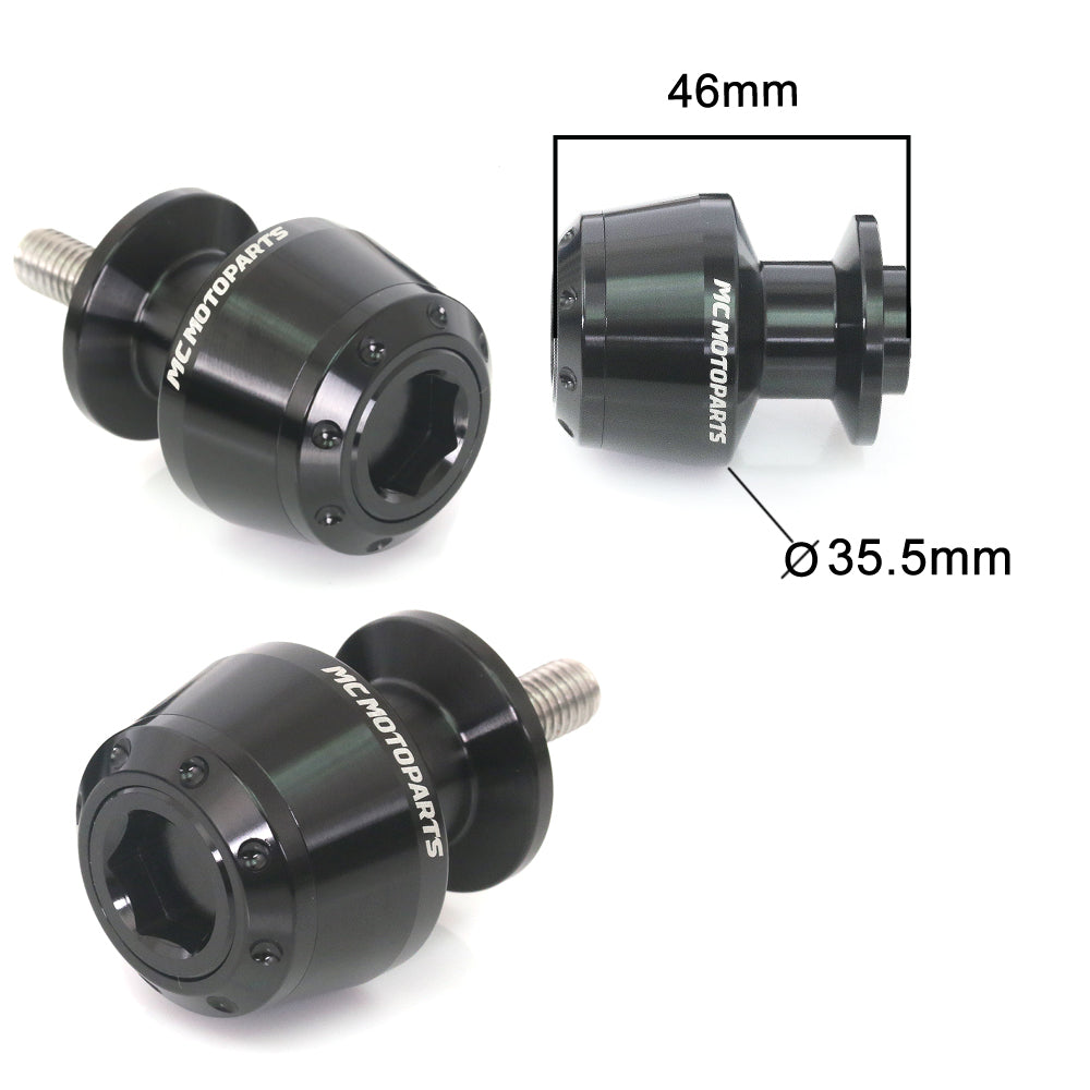 Fits Triumph Thruxton 1200 Speed Twin ATOM 8mm Paddock Stand Swingarm Spools - MC Motoparts