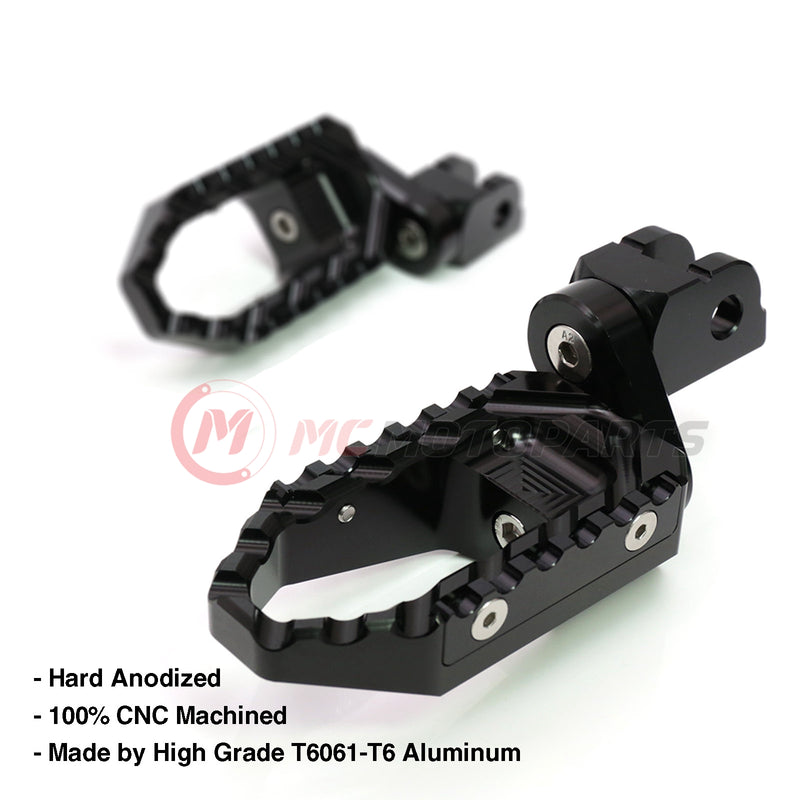 {Front}  Fits Ryvid Anthem 2024 TRC Touring 25mm Adjustable Wide Foot Pegs - MC Motoparts