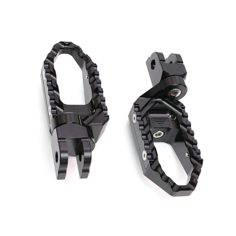 {Front}  Fits Tuono 125 660 1000 V4R TRC Touring 25mm Adjustable Wide Foot Pegs - MC Motoparts