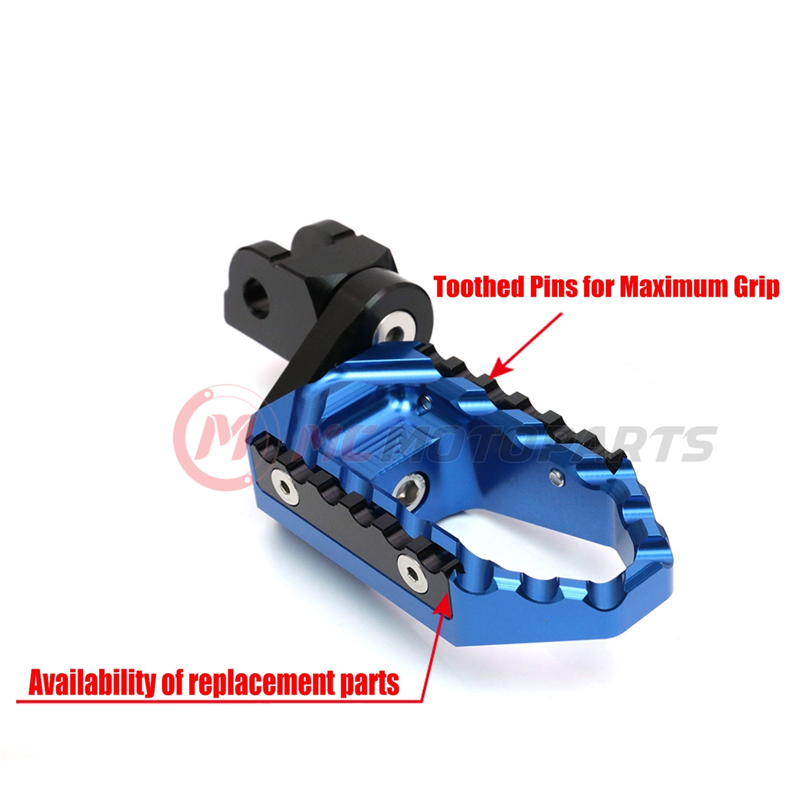 {Front}  Fits Ryvid Anthem 2024 TRC Touring 25mm Adjustable Wide Foot Pegs - MC Motoparts