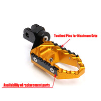 {Front}  Fits Harley Davidson Sportster Heritage TRC Touring 25mm Wide Foot Pegs - MC Motoparts
