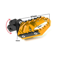 {Front}  Fits Kawasaki ZX-4RR 4R ZX-25R Ninja 1000 TRC Touring 25mm Multi-Step Lowering Foot Pegs - MC Motoparts