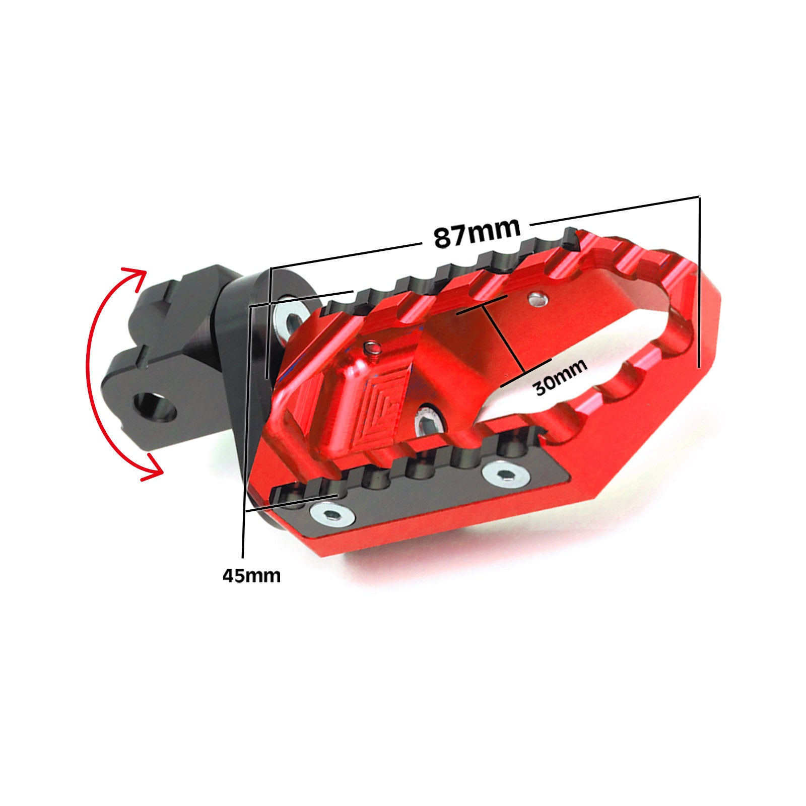 {Front}  Fits Harley Davidson Sportster Heritage TRC Touring 25mm Wide Foot Pegs - MC Motoparts
