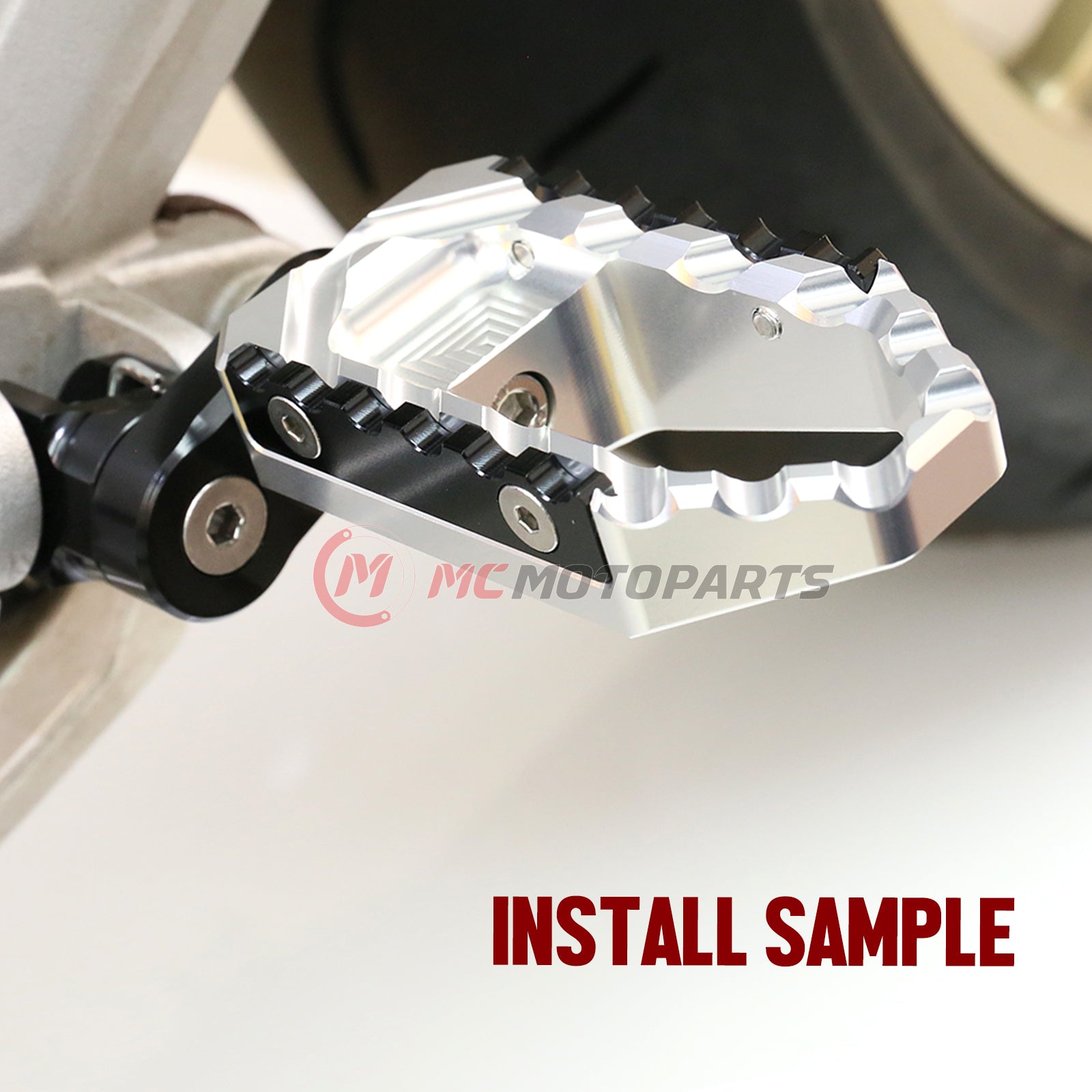 {Front}  Fits Yamaha XVS250 XVS400 Virago 250 TRC Touring 25mm Wide Foot Pegs - MC Motoparts