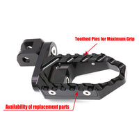 {Front}  Fits BMW F800S R1200 S ST G650GS TRC Touring 40mm Wide Foot Pegs - MC Motoparts