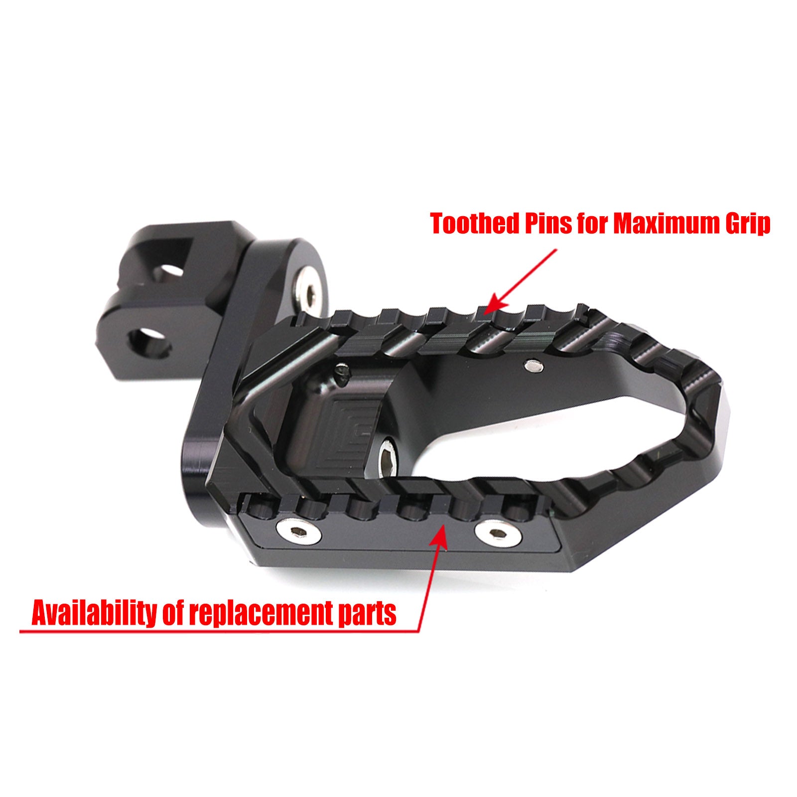{Front}  Fits BMW F800S R1200 S ST G650GS TRC Touring 40mm Wide Foot Pegs - MC Motoparts