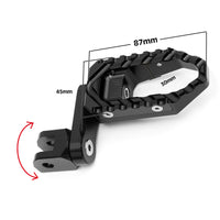 Fit Razor SX125 SX350 SX500 Touring 40mm 1.5 inch Adjustable Extended Extension Lowering Lower Front Foot Pegs Footpegs Electric Dirt Bike MC Motoparts