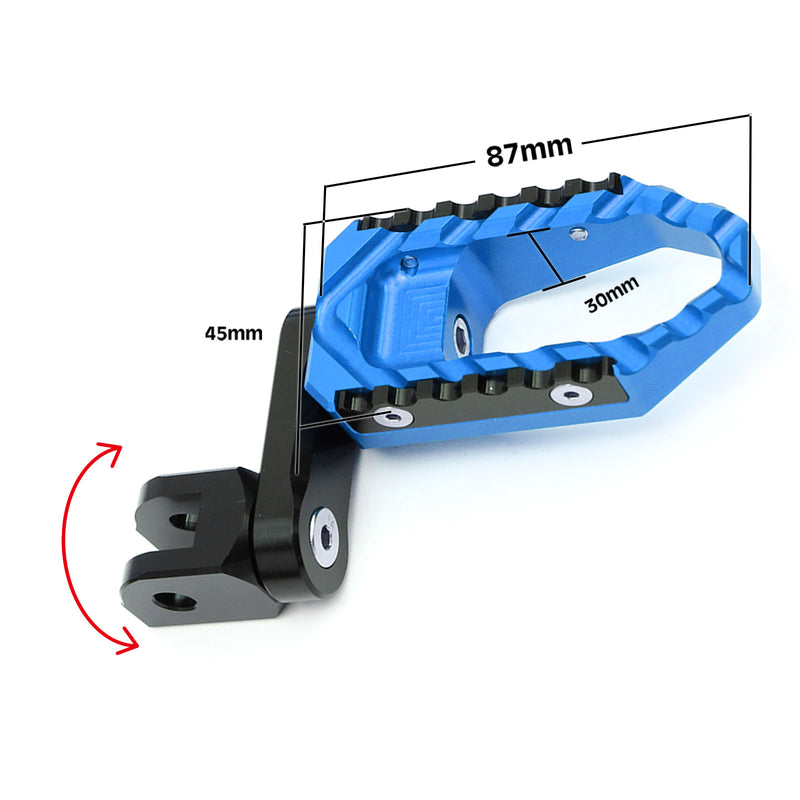 {Front}  Fits Kawasaki ZX-4RR 4R ZX-25R Ninja 1000 TRC Touring 40mm Multi-Step Lowering Foot Pegs - MC Motoparts