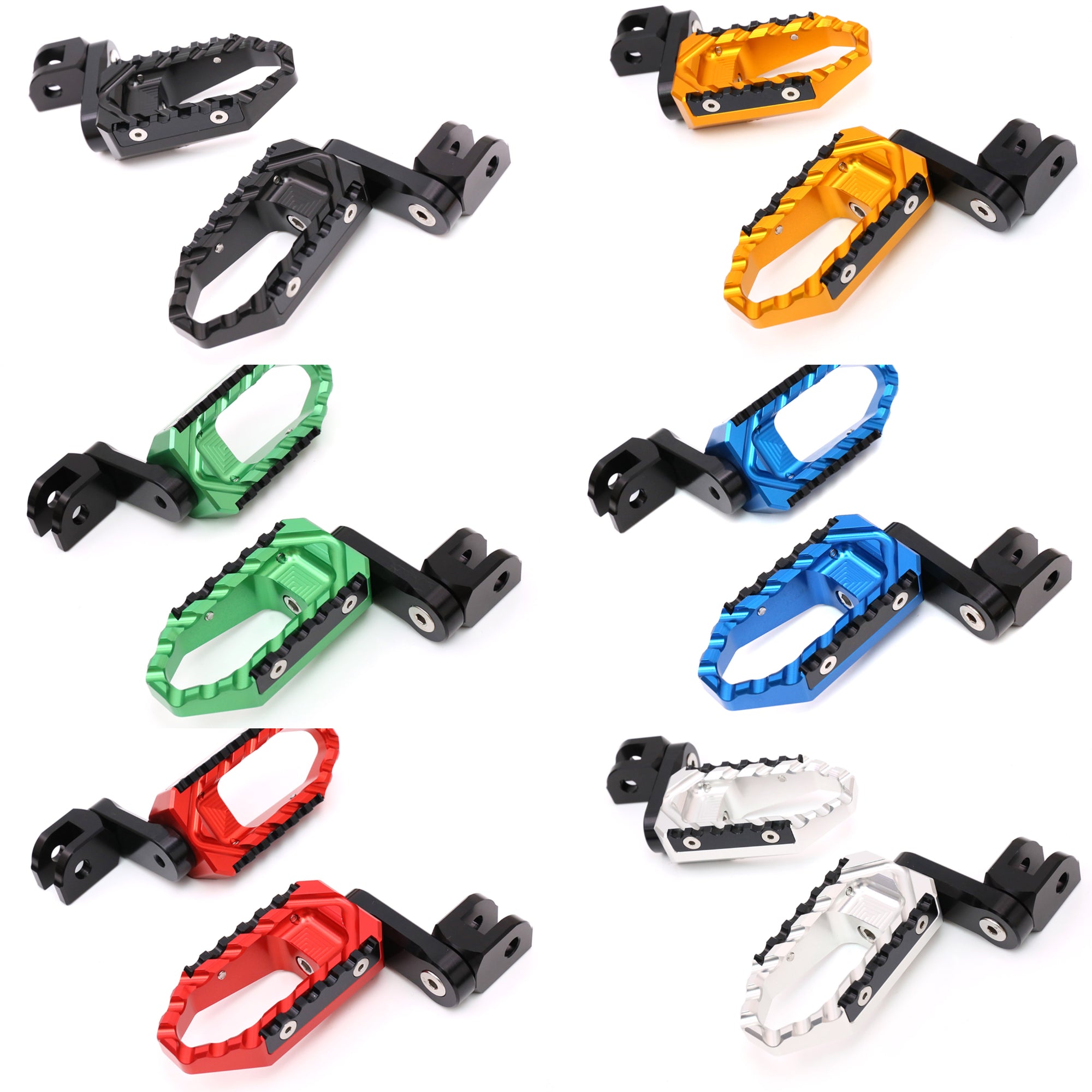 {Front}  Fits Honda CBR650R CB500X NX500 TRC Touring 40mm Multi-Step Adjustable Foot Pegs - MC Motoparts