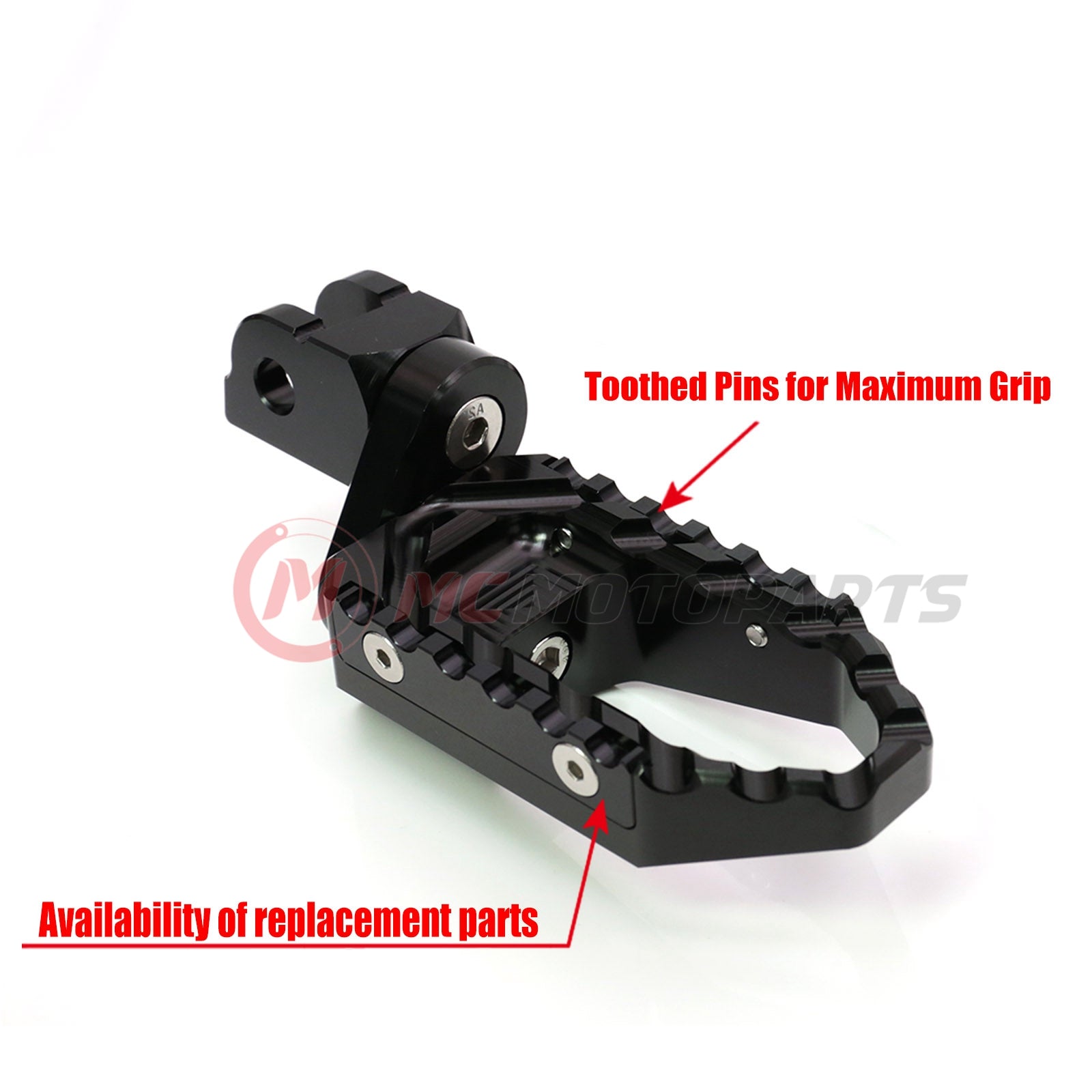 {Rear}  Fits Aprilia Tuono 660 RSV4 1100 RS660 25mm Extension TRC Touring Wide Foot Pegs - MC Motoparts