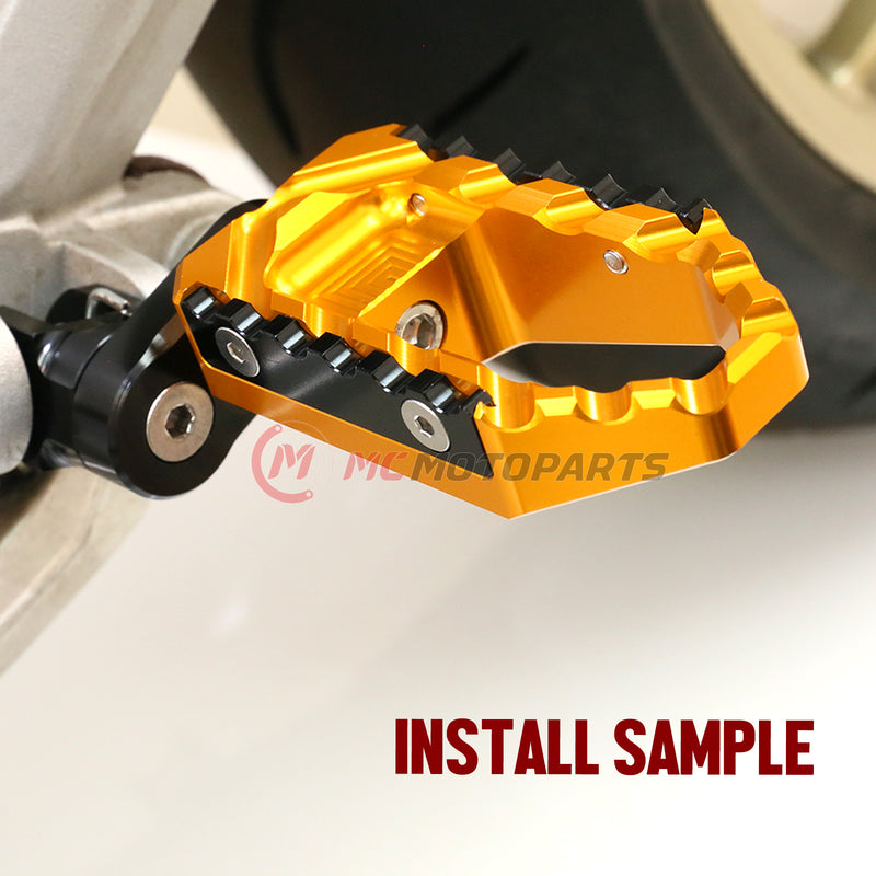 {Rear}  Fits Honda CBR1000RR-R CB125R Rebel 500 25mm Adjustable TRC Touring Wide Foot Pegs - MC Motoparts