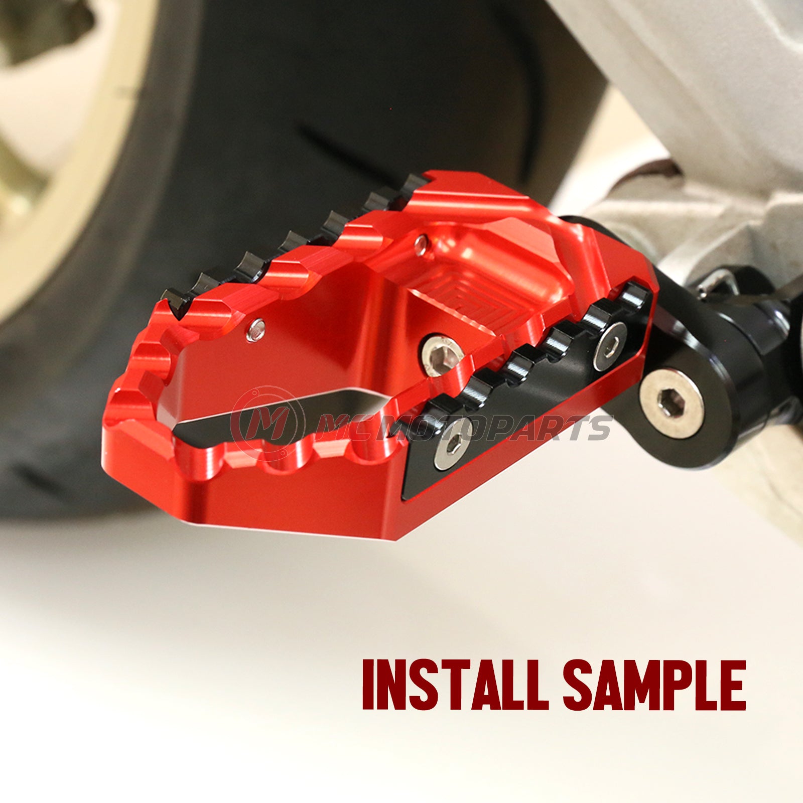 {Rear}  Fits Aprilia Tuono 660 RSV4 1100 RS660 25mm Extension TRC Touring Wide Foot Pegs - MC Motoparts