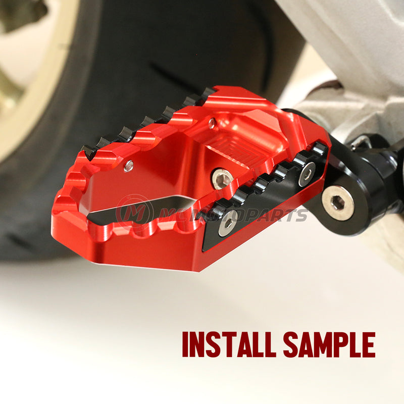 {Rear}  Fits Aprilia Tuono 660 RSV4 1100 RS660 25mm Extension TRC Touring Wide Foot Pegs - MC Motoparts