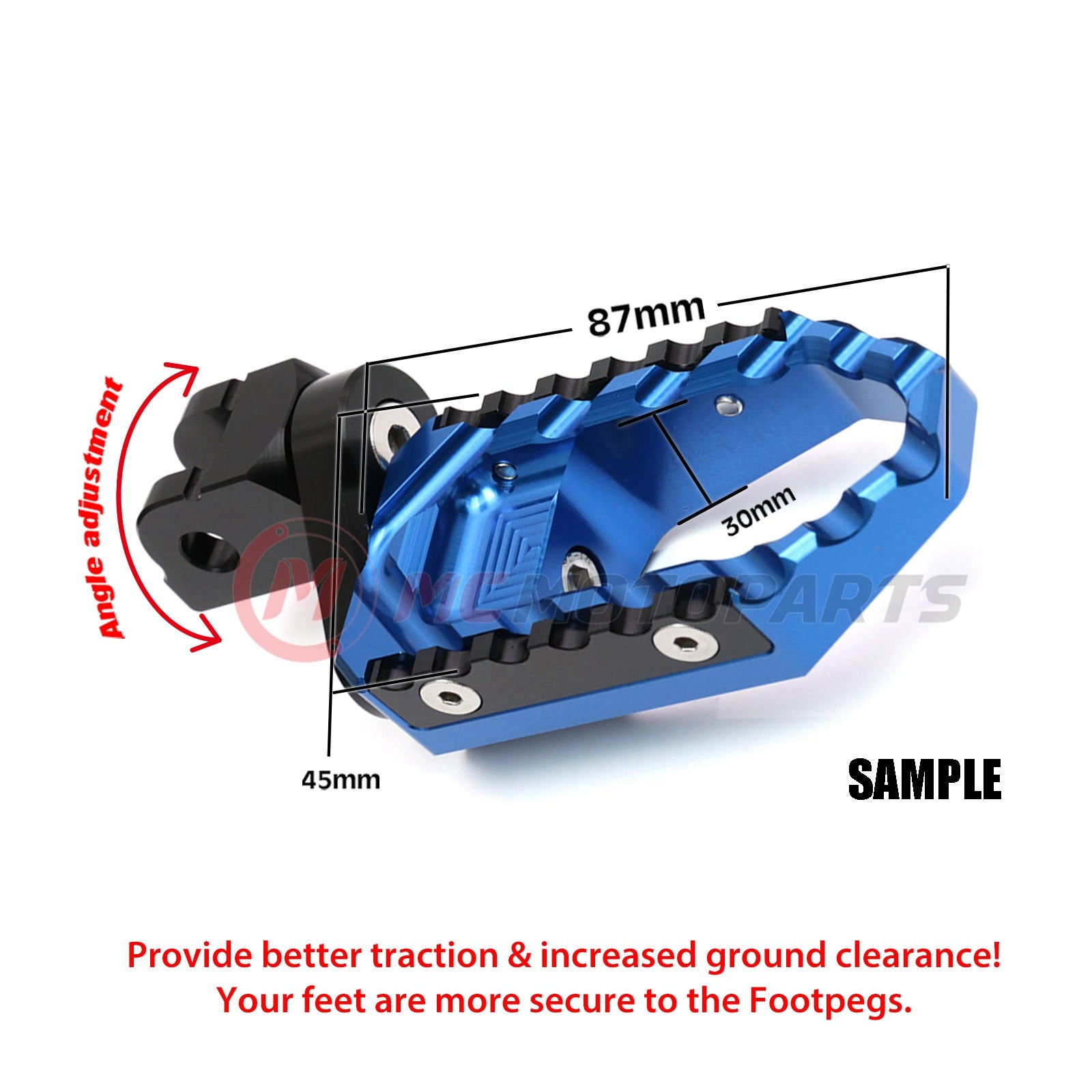 {Rear}  Fits Aprilia Tuono 660 RSV4 1100 RS660 25mm Extension TRC Touring Wide Foot Pegs - MC Motoparts