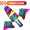 Graphic Kit Decals Fairing Sticker Custom Number For Razor MX350 MX400 - C001 Neon Geometrics