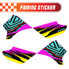 Graphic Kit Decals Fairing Sticker Custom Number For Razor MX350 MX400 - C001 Neon Geometrics