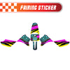 Graphic Kit Decals Fairing Sticker Custom Number For Razor MX350 MX400 - C001 Neon Geometrics