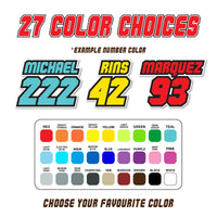 Graphic Kit Decals Fairing Sticker Custom Number For Razor MX350 MX400 - C001 Neon Geometrics