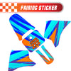 Graphic Kit Decals Fairing Sticker Custom Number For Razor MX350 MX400 - C004 Diagonal Stripes Burst