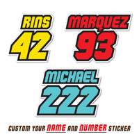 Graphic Kit Decals Fairing Sticker Custom Number For Razor MX350 MX400 - C004 Diagonal Stripes Burst