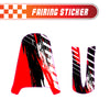 Graphic Kit Decals Fairing Sticker Custom Number For Razor MX350 MX400 - C005 Red Vibrant Brushstrokes