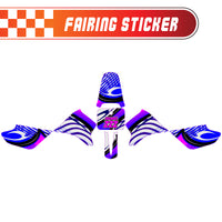 Graphic Kit Decals Fairing Sticker Custom Number For Razor MX350 MX400 - C006 Blue Burst Stripe