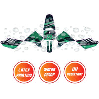 Graphic Kit Decals Fairing Sticker Custom Number For Razor MX350 MX400 - C010 Green Jewel-Toned Terrain