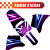 Graphic Kit Decals Fairing Sticker Custom Number For Razor MX350 MX400 - C011 Neon Prism