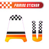 Graphic Kit Decals Fairing Sticker Custom Number For Razor MX350 MX400 - L001 Checkered Fire