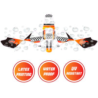 Graphic Kit Decals Fairing Sticker Custom Number For Razor MX350 MX400 - L001 Checkered Fire