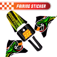 Graphic Kit Decals Fairing Sticker Custom Number For Razor MX350 MX400 - L002 Neon Serpent Skin