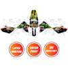 Graphic Kit Decals Fairing Sticker Custom Number For Razor MX350 MX400 - L002 Neon Serpent Skin