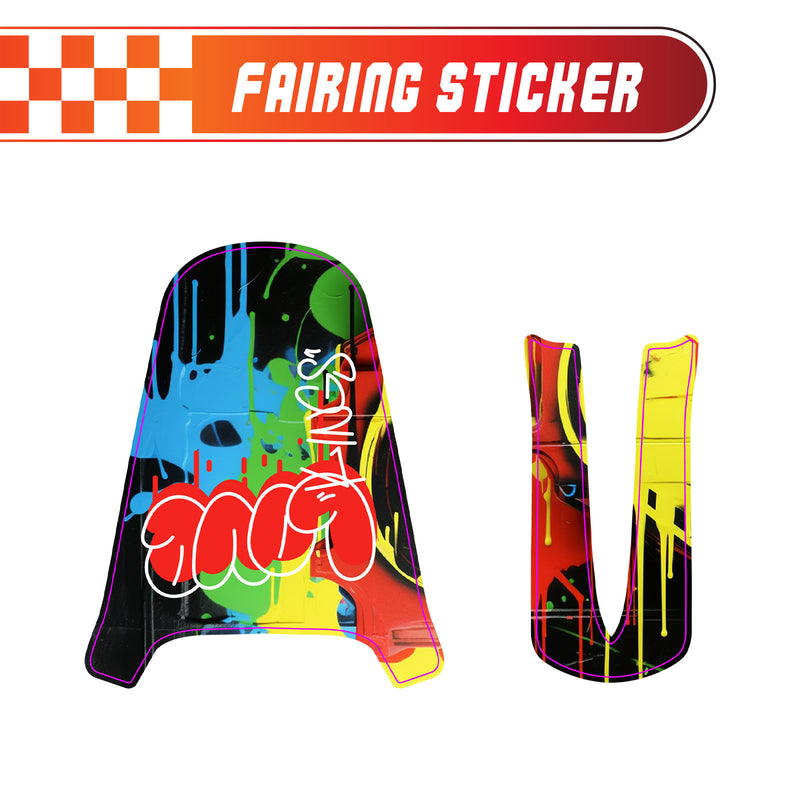 Graphic Kit Decals Fairing Sticker Custom Number For Razor MX350 MX400 - L006 Street Graffiti