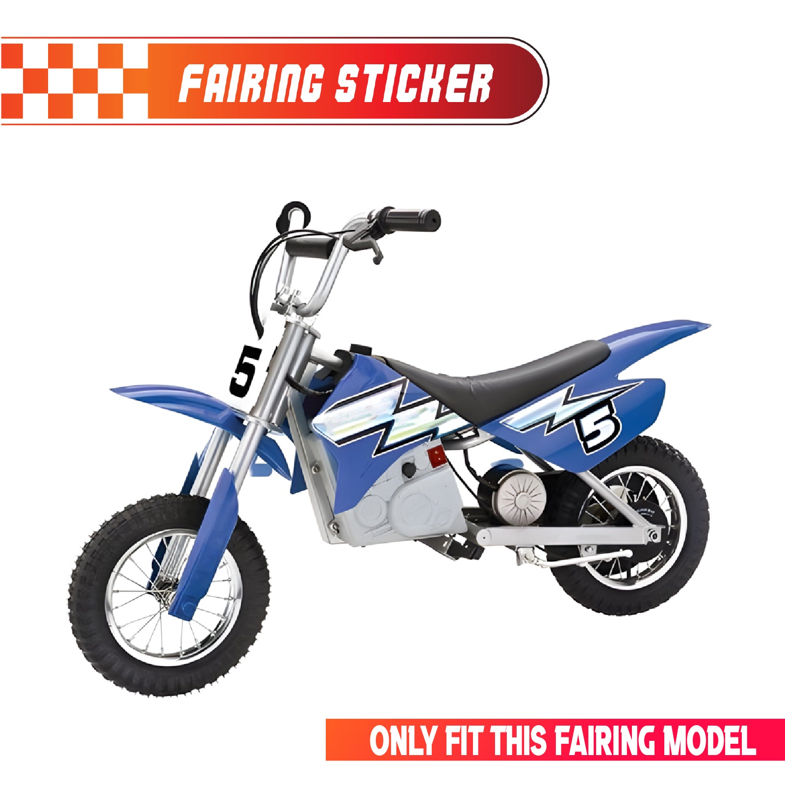 Graphic Kit Decals Fairing Sticker Custom Number For Razor MX350 MX400 - L002 Neon Serpent Skin