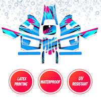 Graphic Kit Decals Fairing Sticker Custom Number For Razor MX350 MX400 (2021 or beyond) - C002 Blue Geometric Burst