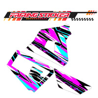 Graphic Kit Decals Fairing Sticker Custom Number For Razor MX350 MX400 (2021 or beyond) - C003 Purple Geometric Burst